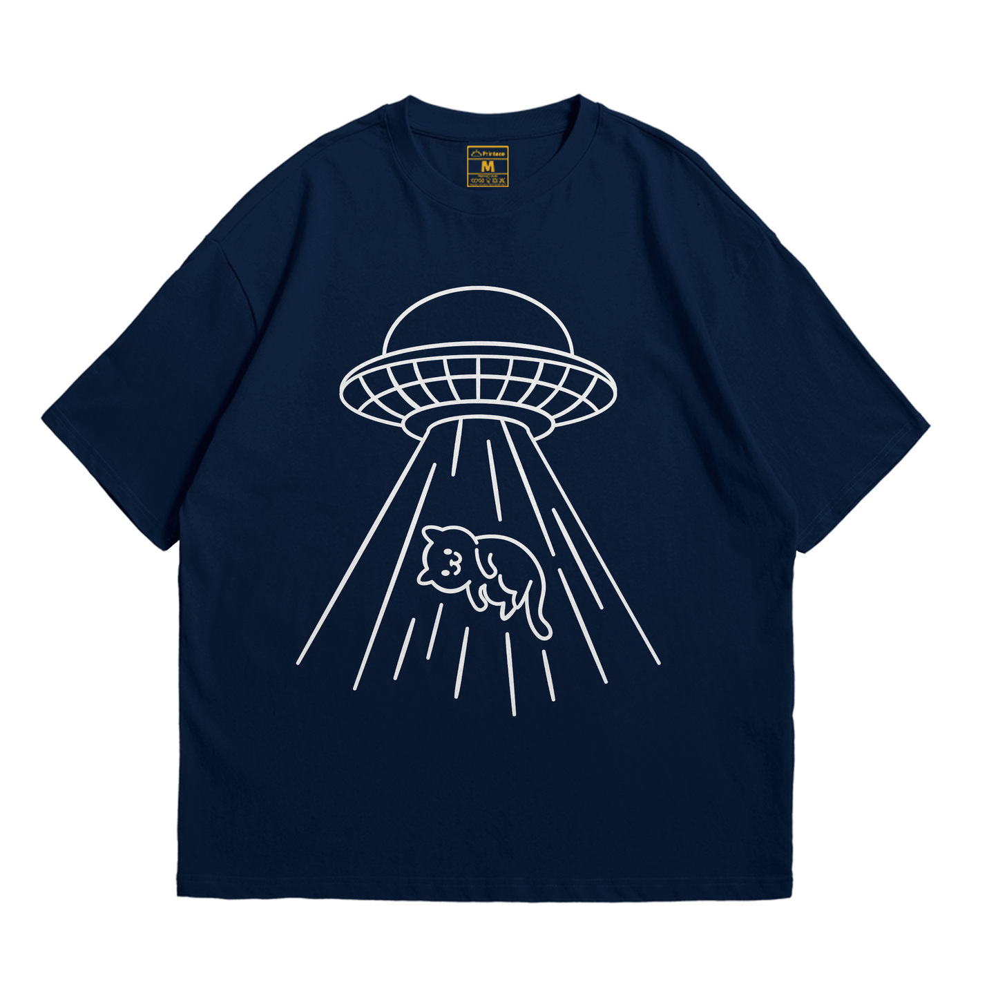 Premium Oversized Cotton Shirt: Kitty Abduction