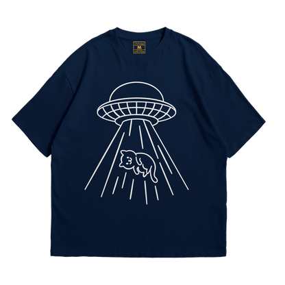 Premium Oversized Cotton Shirt: Kitty Abduction