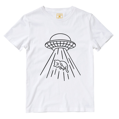 Cotton Shirt: Kitty Abduction