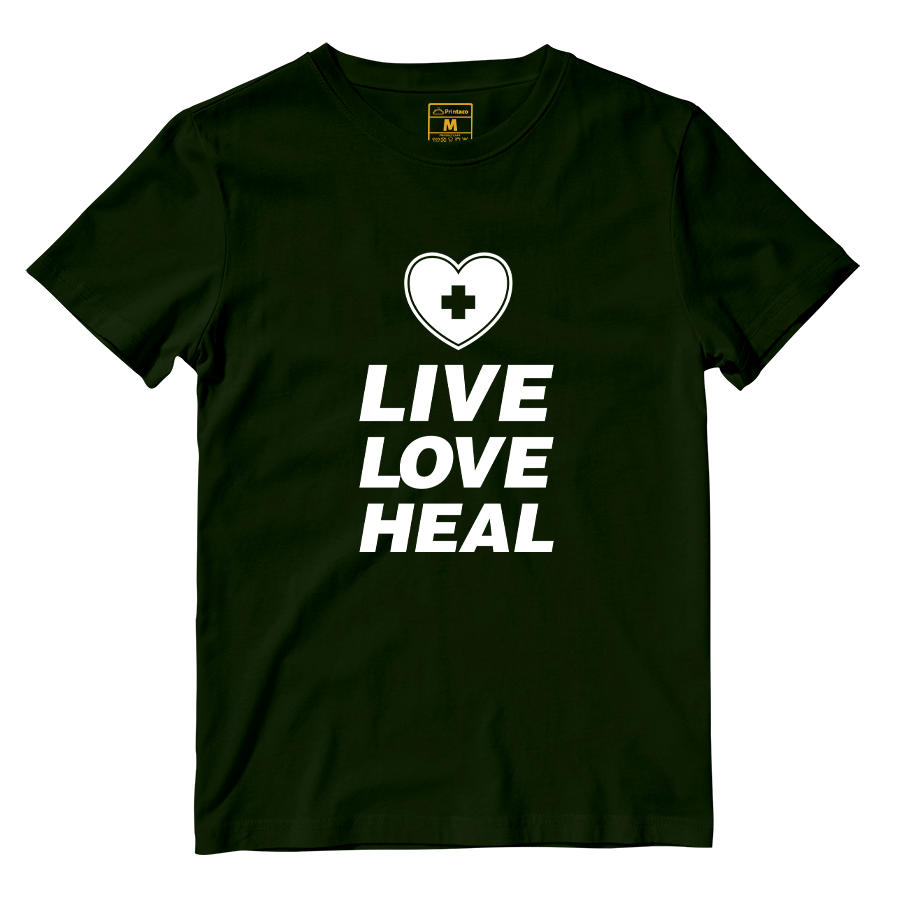 Cotton Shirt: Live Love Heal
