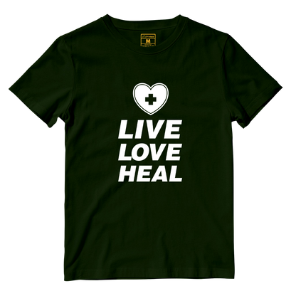 Cotton Shirt: Live Love Heal