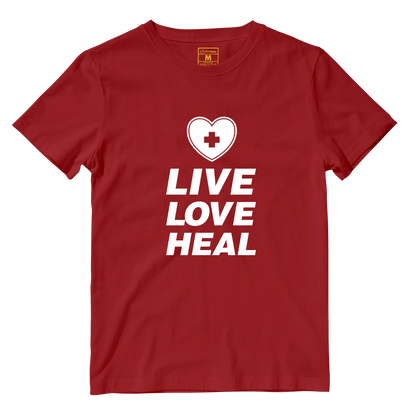 Cotton Shirt: Live Love Heal