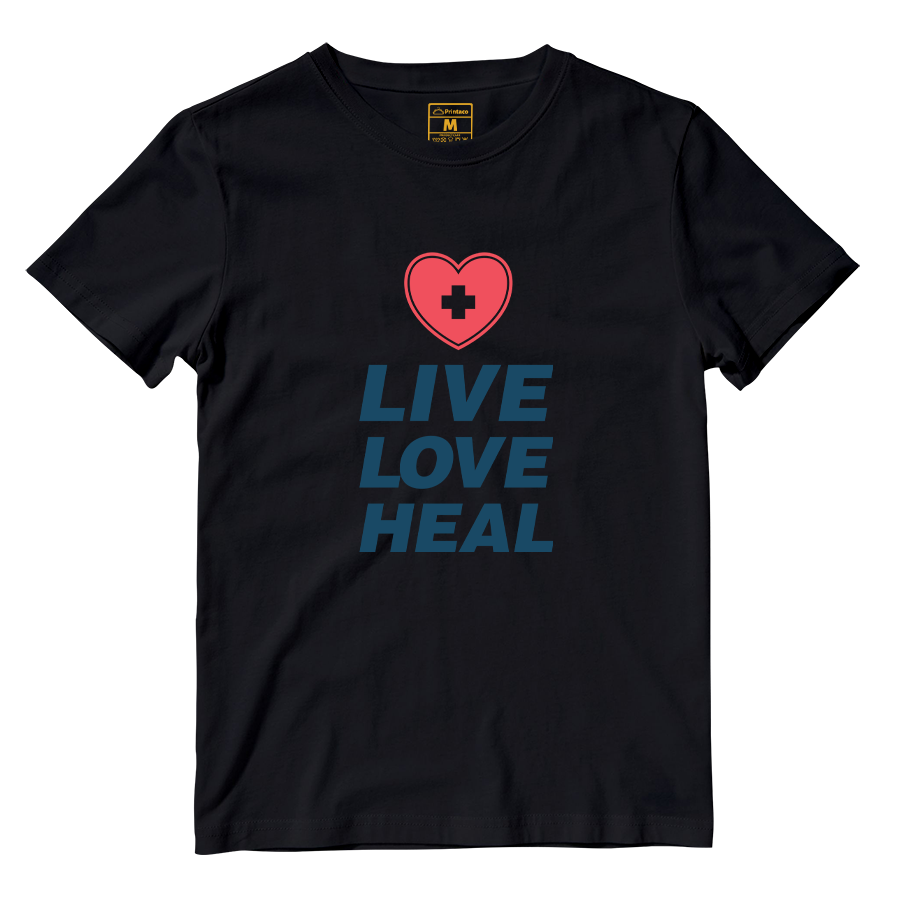 Cotton Shirt: Live Love Heal