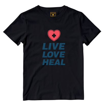 Cotton Shirt: Live Love Heal