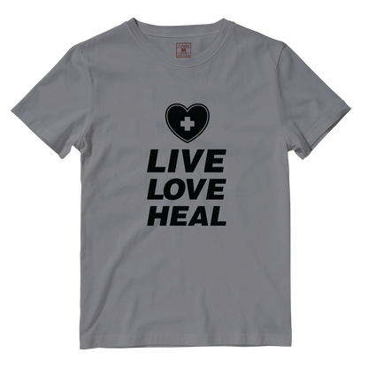 Cotton Shirt: Live Love Heal