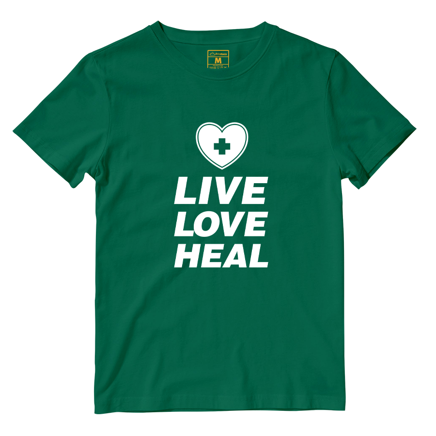 Cotton Shirt: Live Love Heal