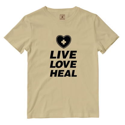 Cotton Shirt: Live Love Heal