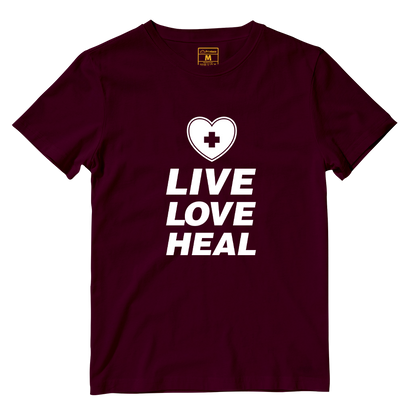 Cotton Shirt: Live Love Heal