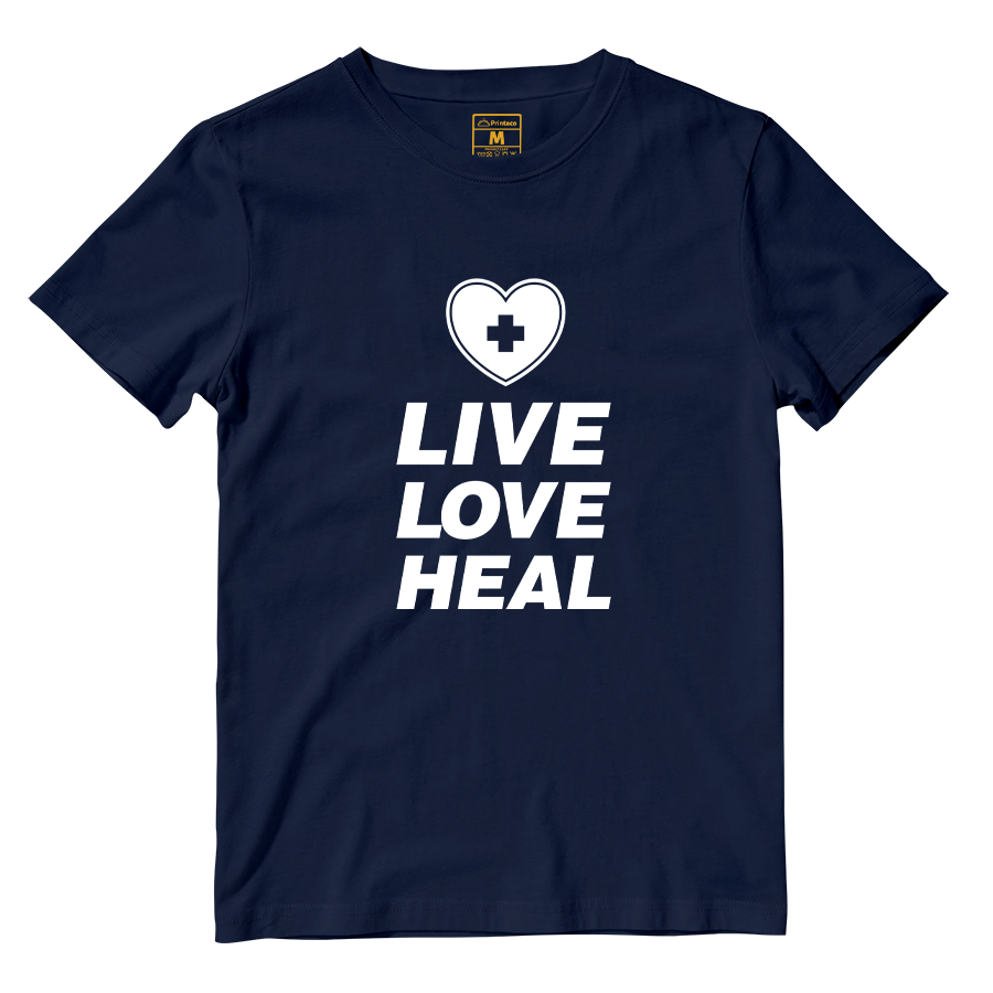 Cotton Shirt: Live Love Heal