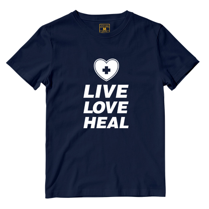 Cotton Shirt: Live Love Heal