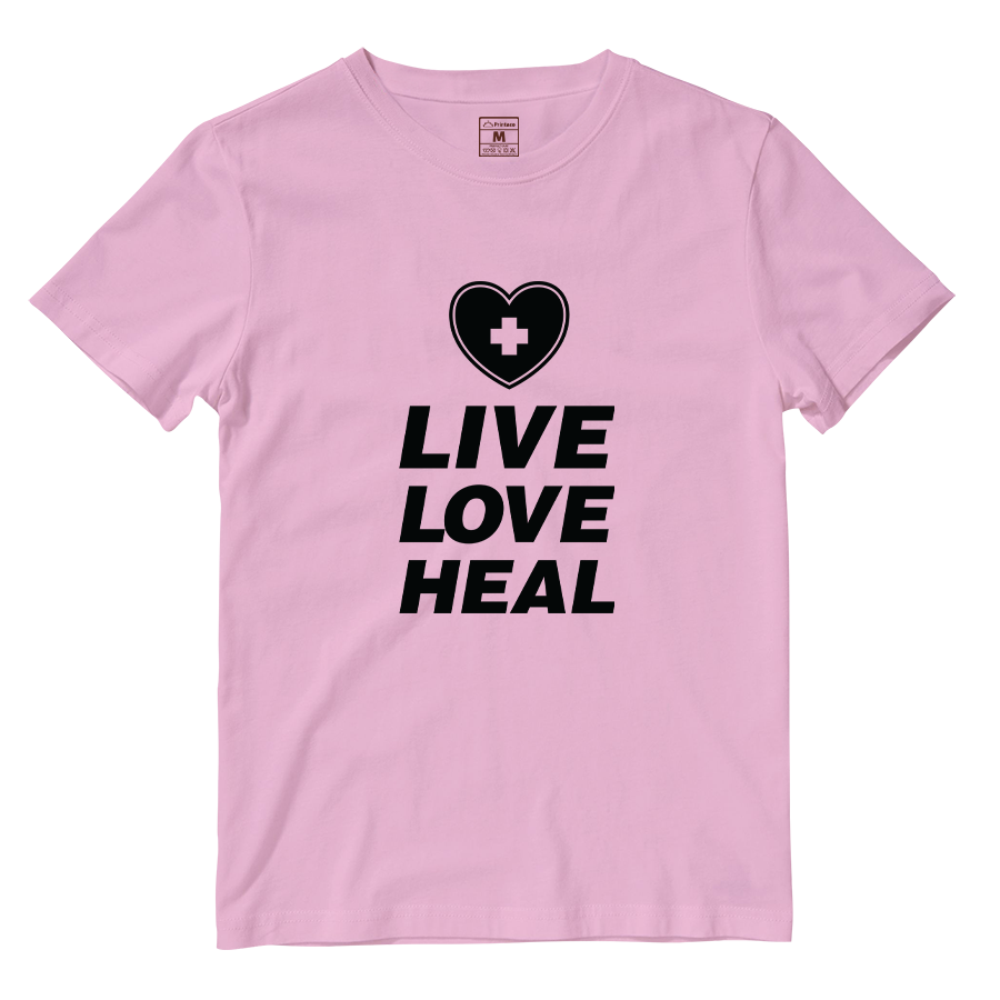 Cotton Shirt: Live Love Heal