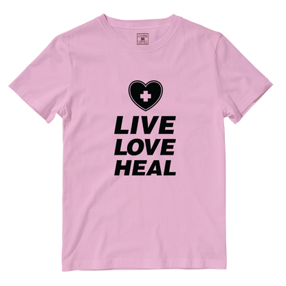 Cotton Shirt: Live Love Heal