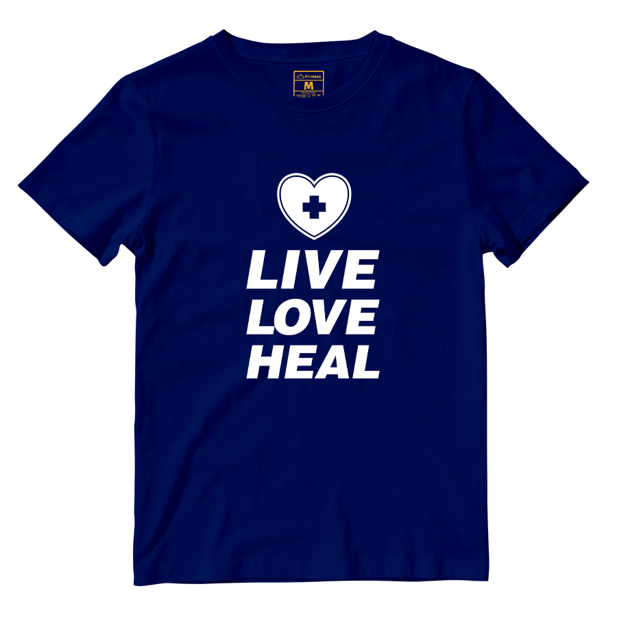 Cotton Shirt: Live Love Heal