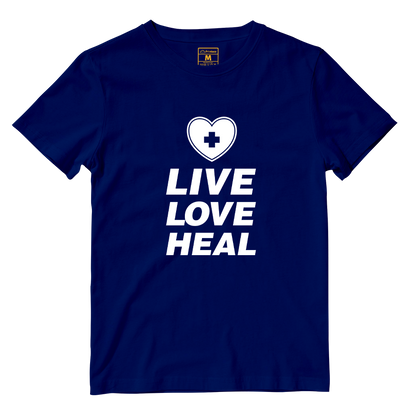 Cotton Shirt: Live Love Heal