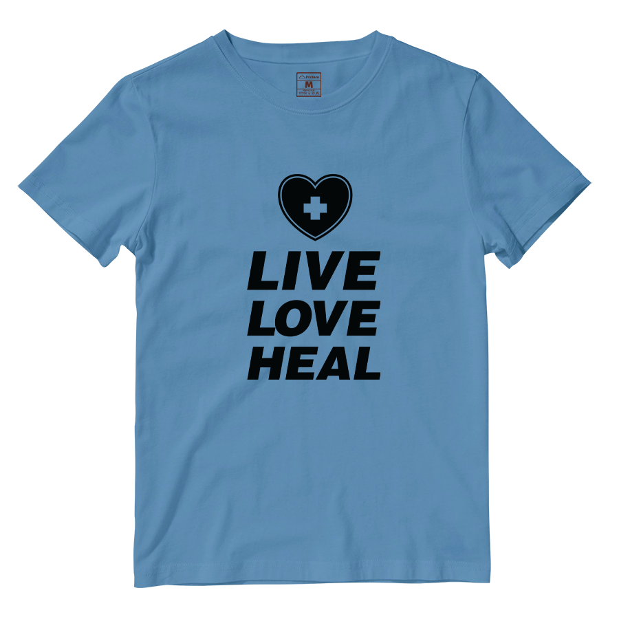 Cotton Shirt: Live Love Heal