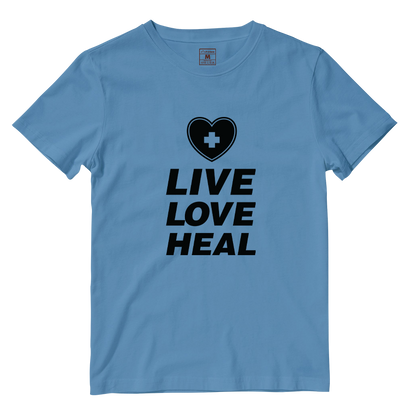 Cotton Shirt: Live Love Heal
