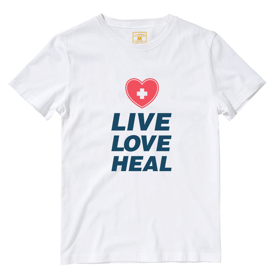 Cotton Shirt: Live Love Heal