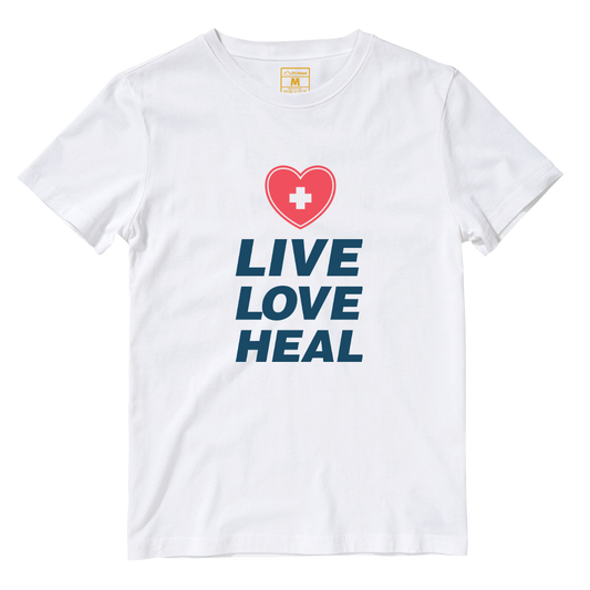 Cotton Shirt: Live Love Heal