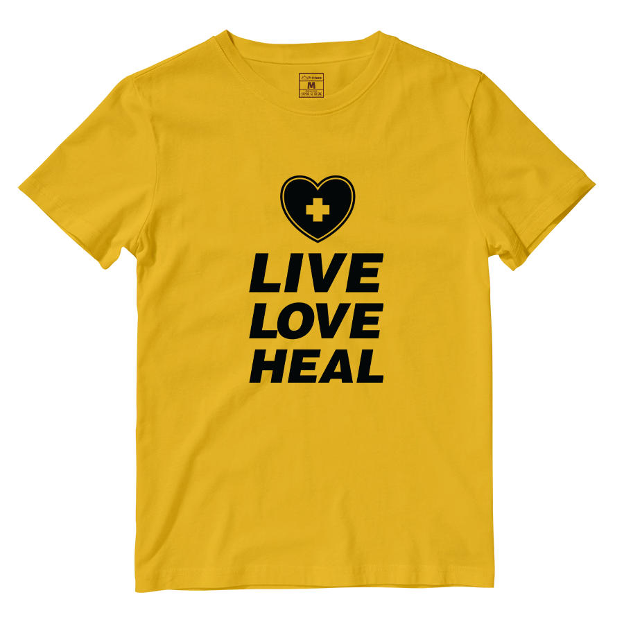 Cotton Shirt: Live Love Heal