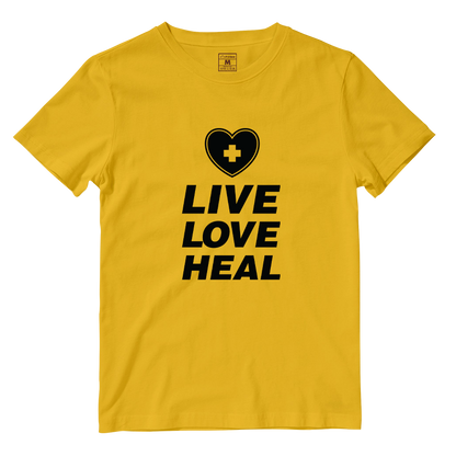 Cotton Shirt: Live Love Heal