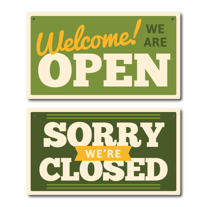 Door Sign: Open Green