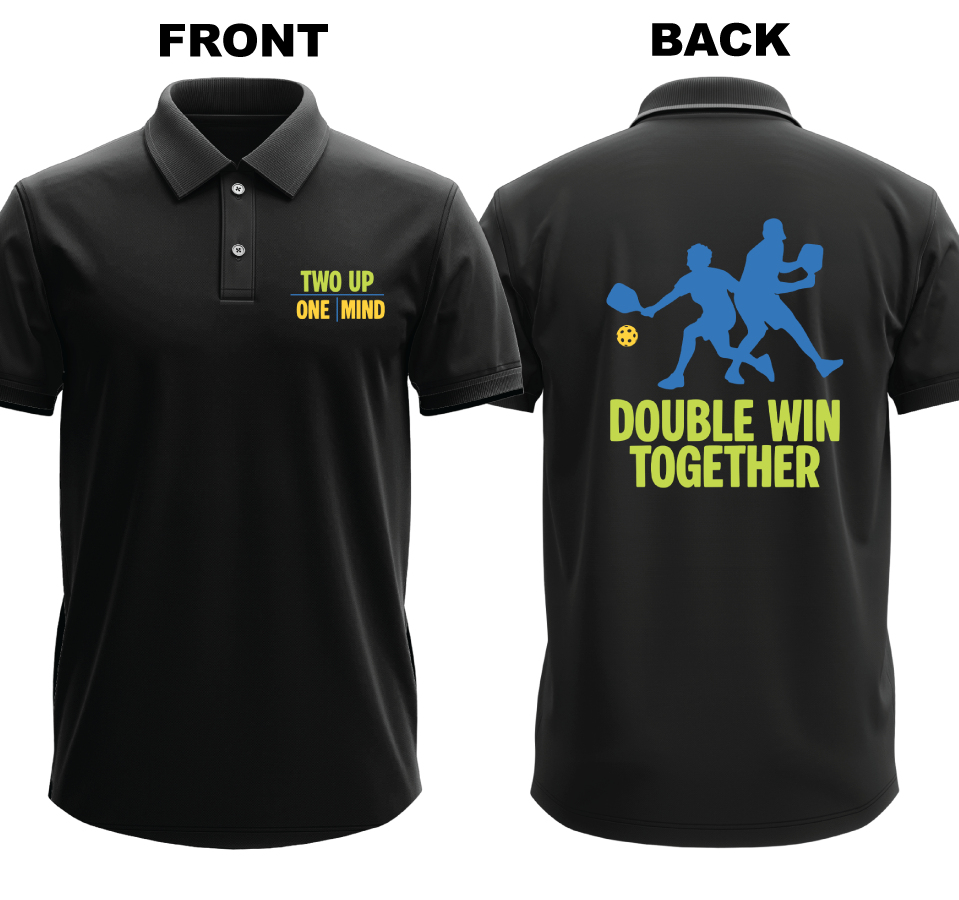 Drifit Polo Shirt: Two Up One Mind (Front & Back)