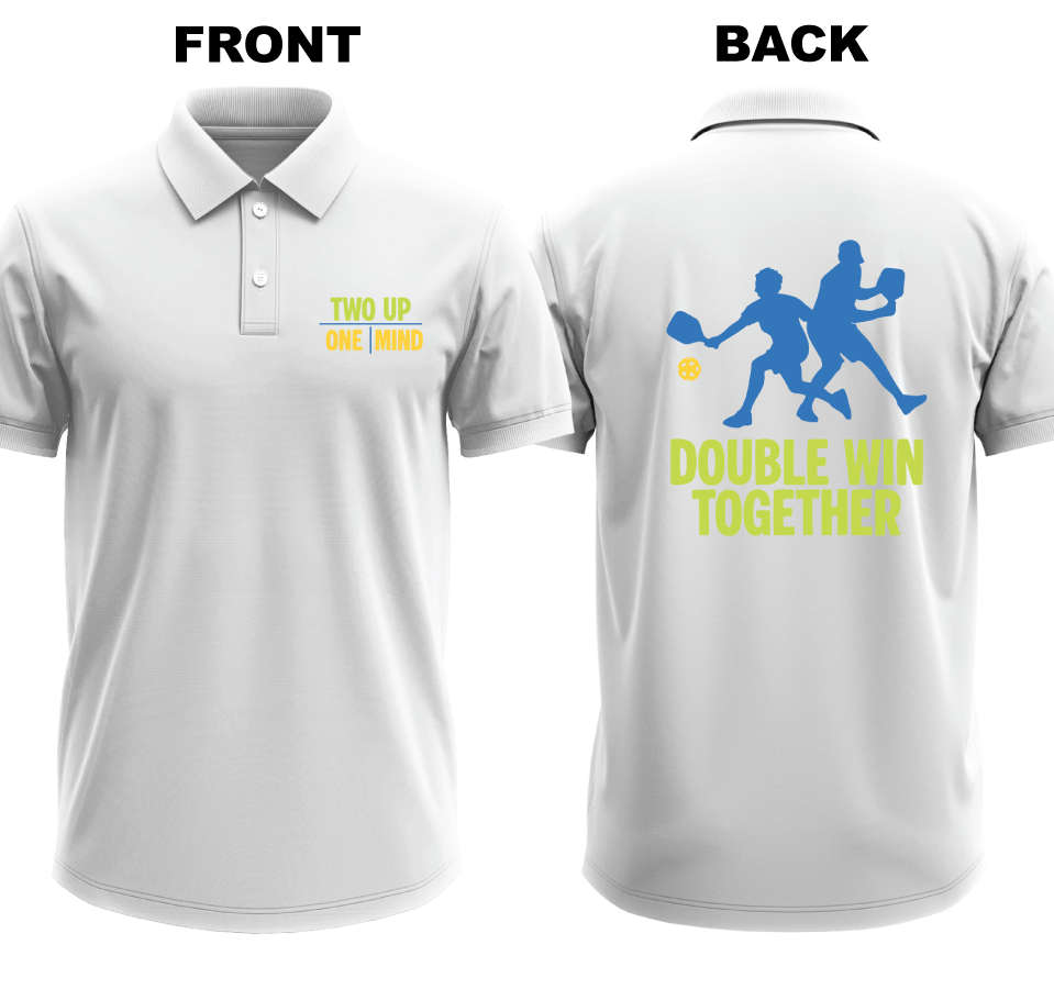 Drifit Polo Shirt: Two Up One Mind (Front & Back)
