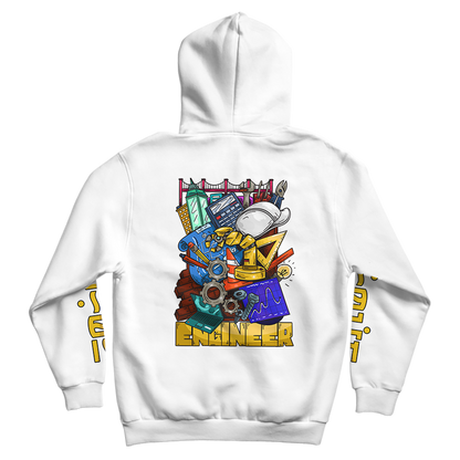 Engineer Doodle Front&Back Hoodie