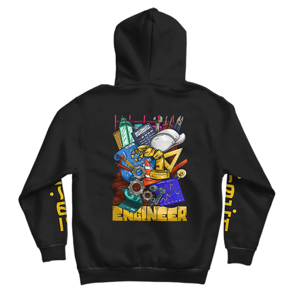 Engineer Doodle Front&Back Hoodie